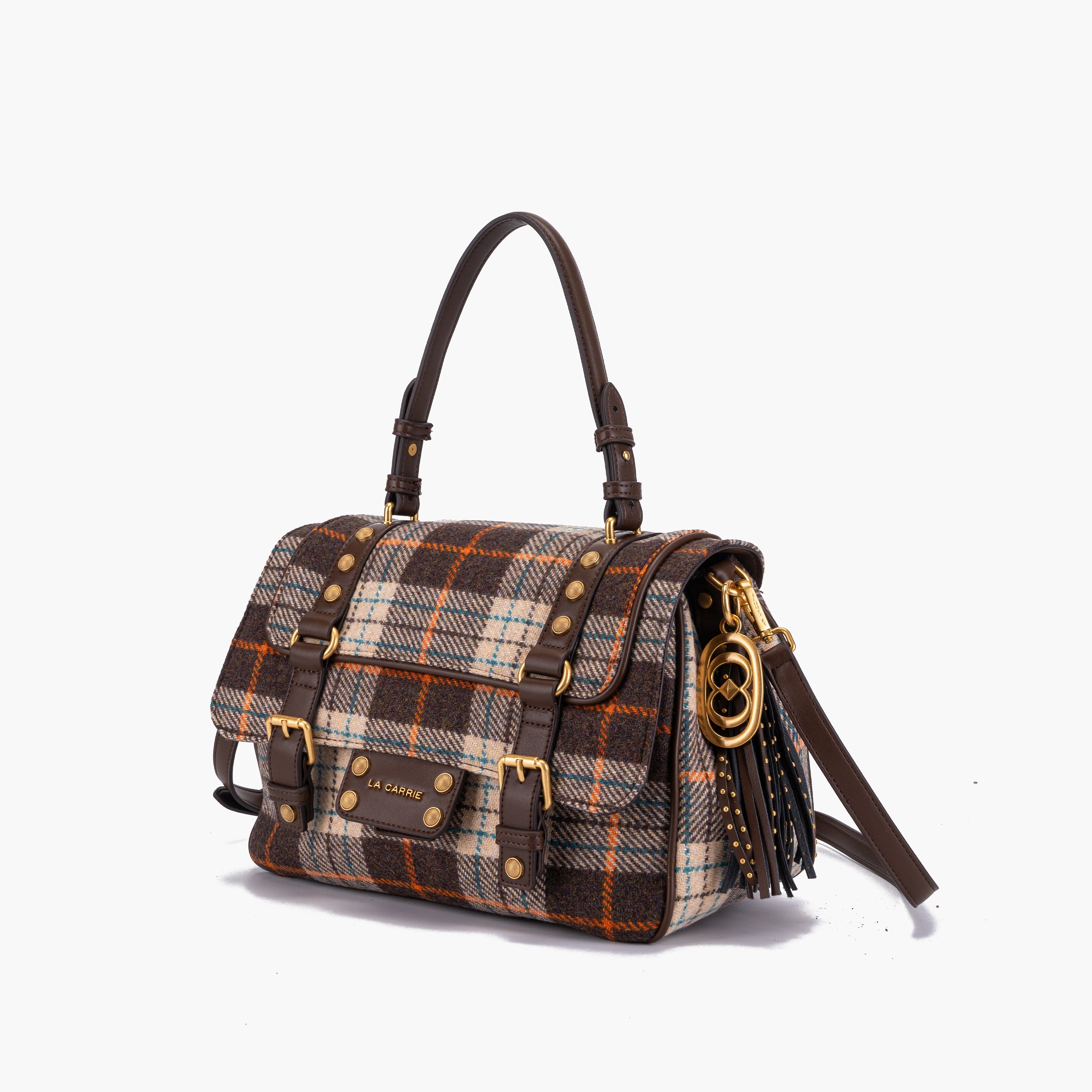 Borsa a mano media Atena marrone La Carrie