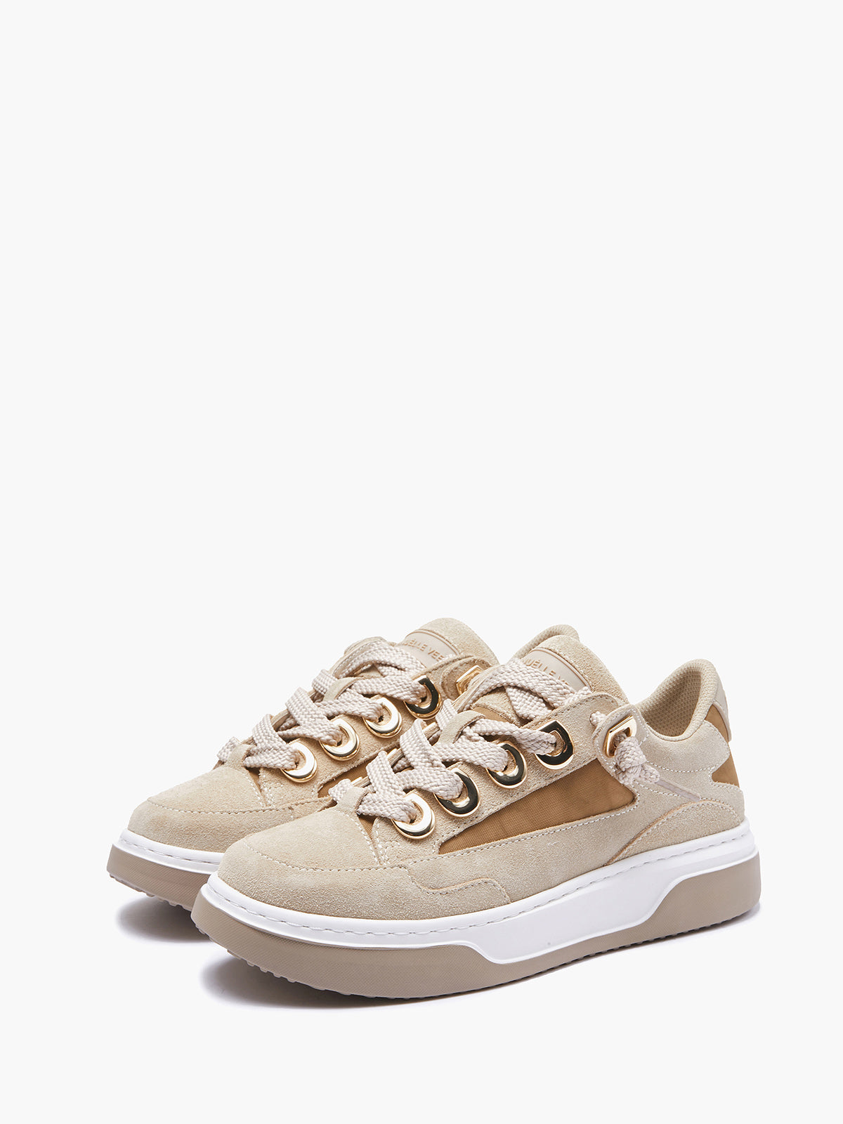 Sneaker in pelle scamosciata beige - Emanuelle Vee