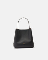 Cuoieria Fiorentina Candy Bucket 1618 | Borsa Secchiello in Pelle nera Made in Italy