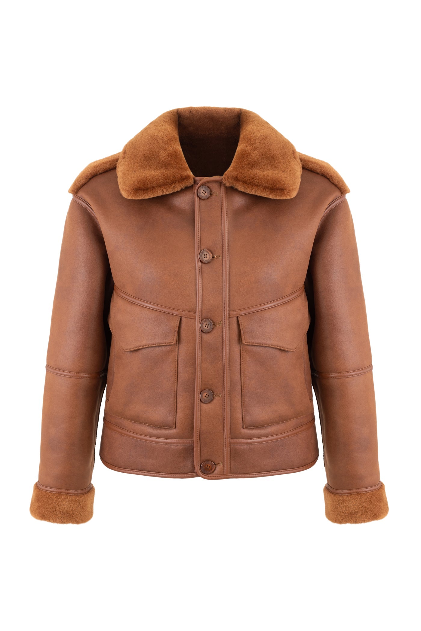 Giacca Reversibile Blouson Toffee Faux Suede | Effetto Merino Urbancode