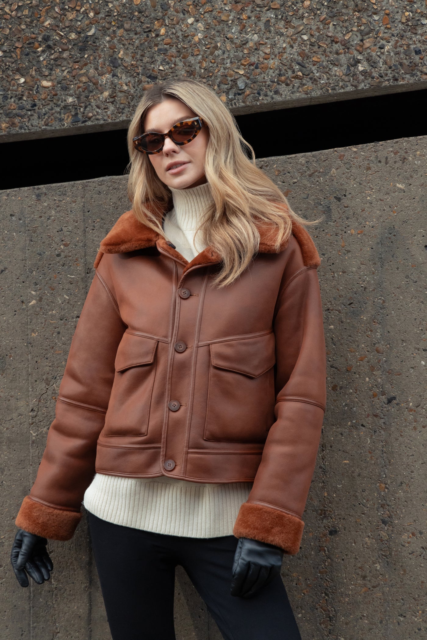 Giacca Reversibile Blouson Toffee Faux Suede | Effetto Merino Urbancode