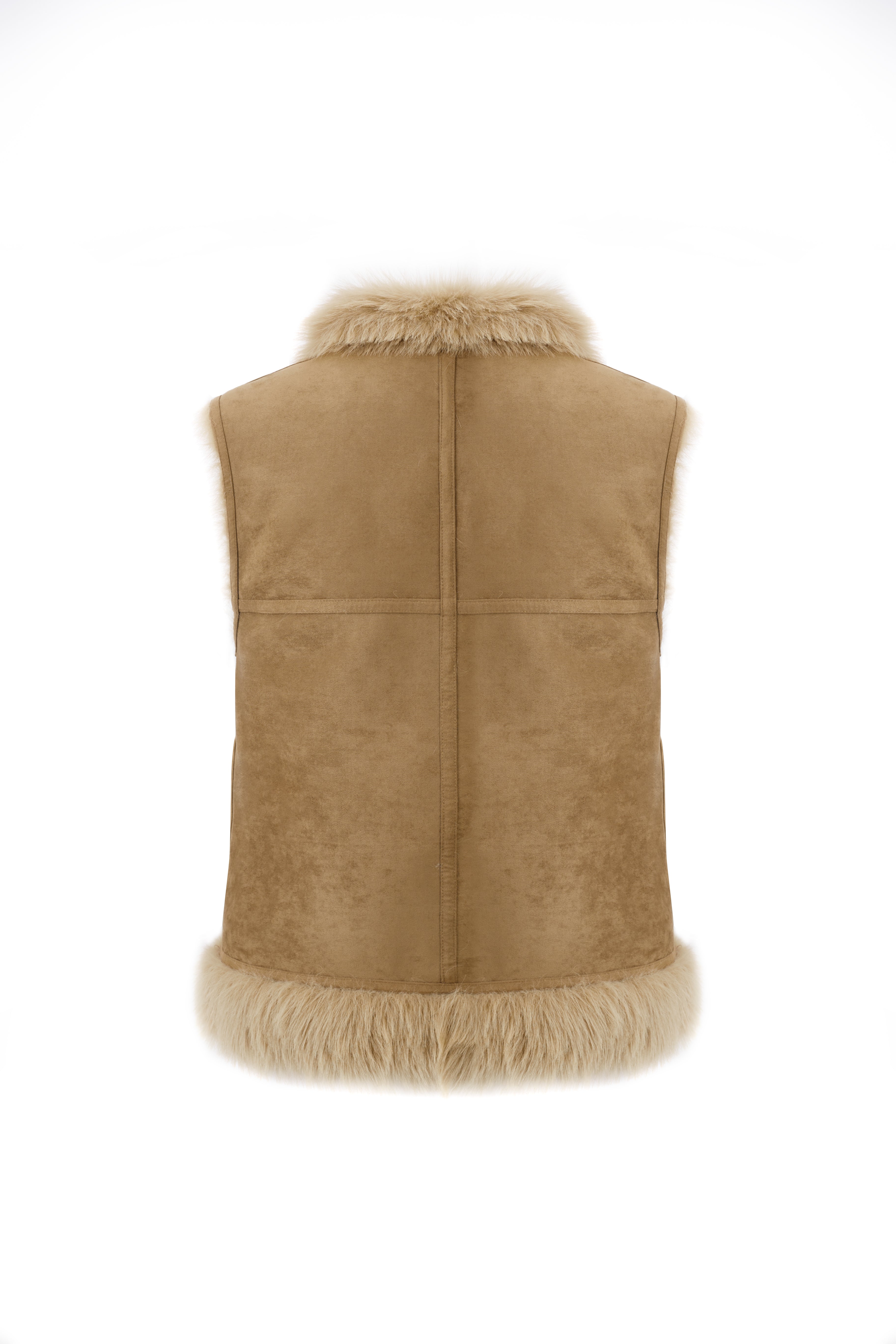 Gilet Reversibile Faux Toscana Choc | Eco Pelliccia e Suede Urbancode