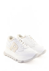 Sneaker Aki 304 Serpentina bianca e argento Rucoline