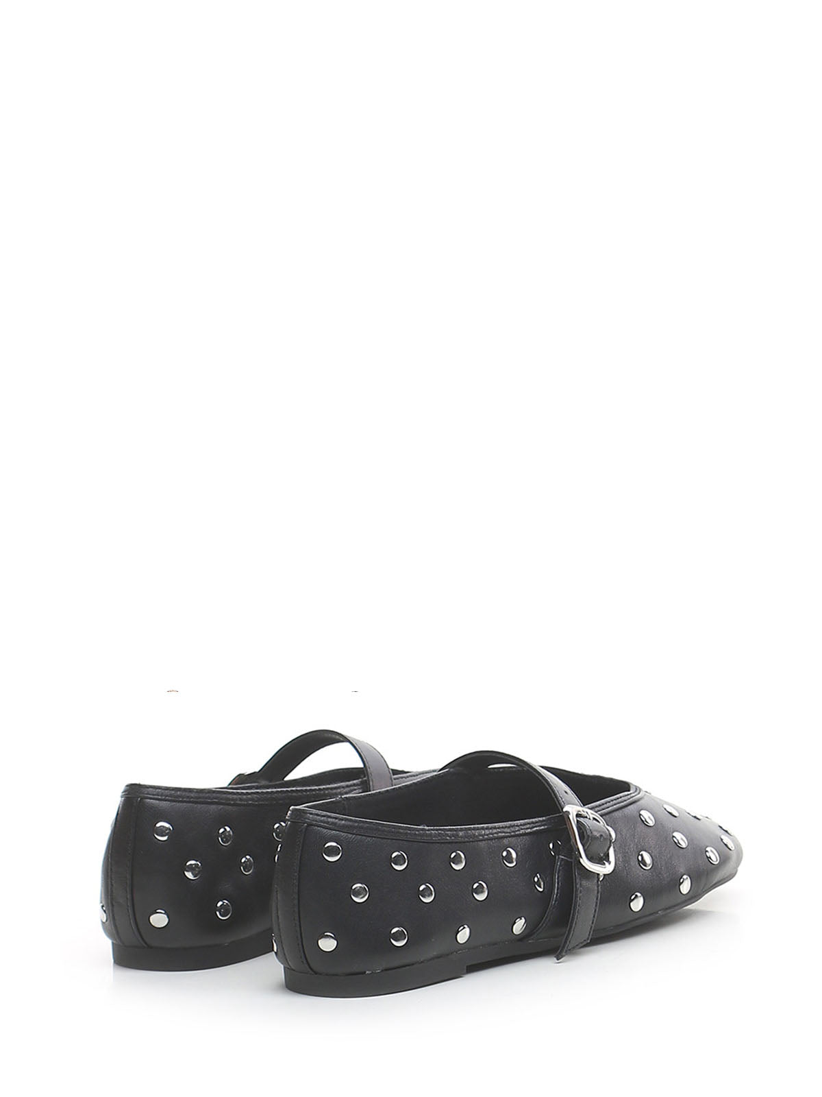 Ballerina in pelle nera con borchie in argento Steve Madden