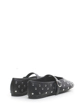 Ballerina in pelle nera con borchie in argento Steve Madden