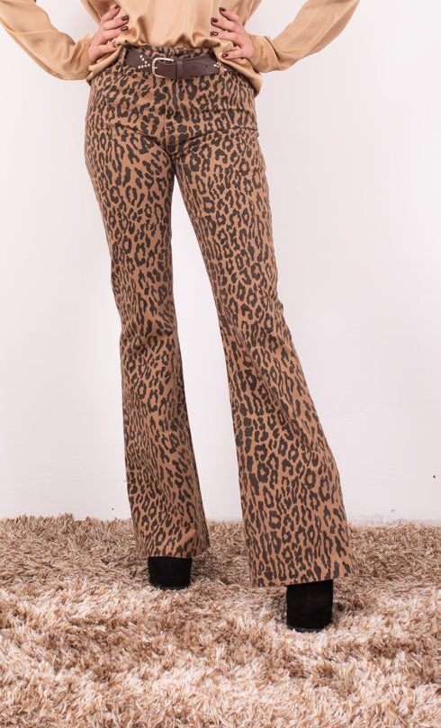 Pantalone jeans leopardato  Zahjr