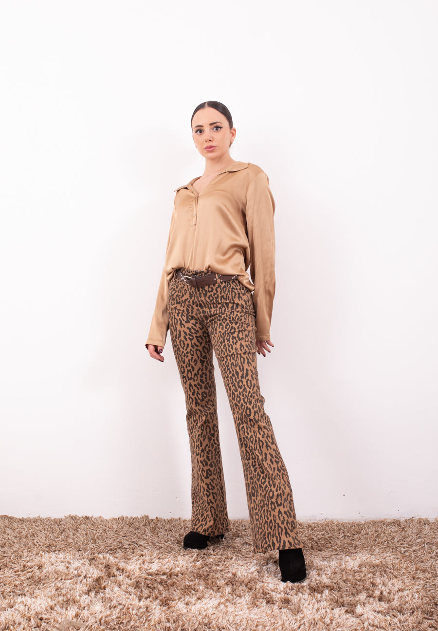 Pantalone jeans leopardato  Zahjr