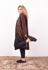 Cappotto Reversibile Faux Toscana Choc | Ecopelle Scamosciata e Pelliccia Urbancode