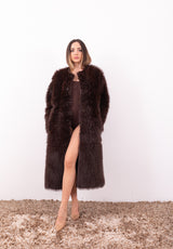 Cappotto Reversibile Faux Toscana Choc | Ecopelle Scamosciata e Pelliccia Urbancode