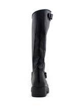 Stivale Sullivan 4034 nero Stelio Malori in sullivan nero, gambale a tubo con fibbia decorativa argento, fondo in gomma nera, gambale senza chiusura.