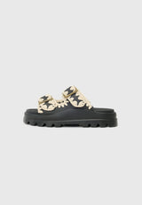 Ciabatta Eva in PVC nero Mou