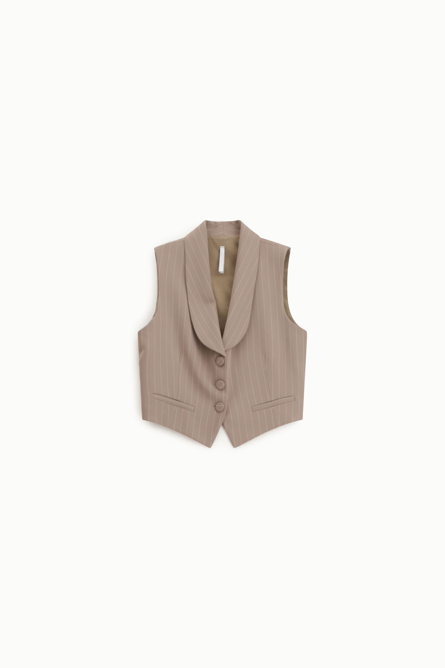 Gilet Monopetto Imperial a Righe – Taglio Sartoriale con Rever Classico