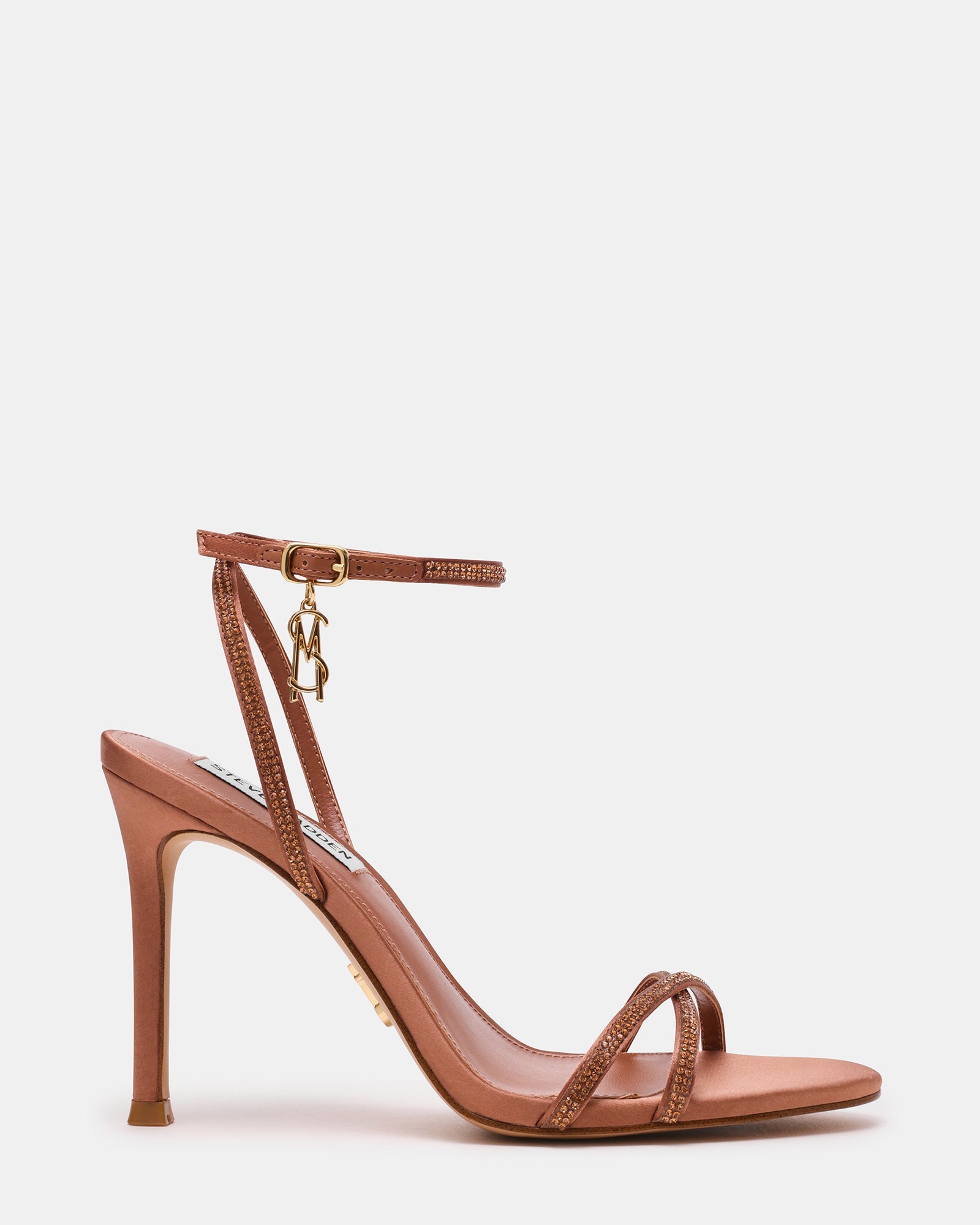 Sandalo Steve Madden Jypsey Mocha Satin – Sandalo Elegante con Tacco a Spillo