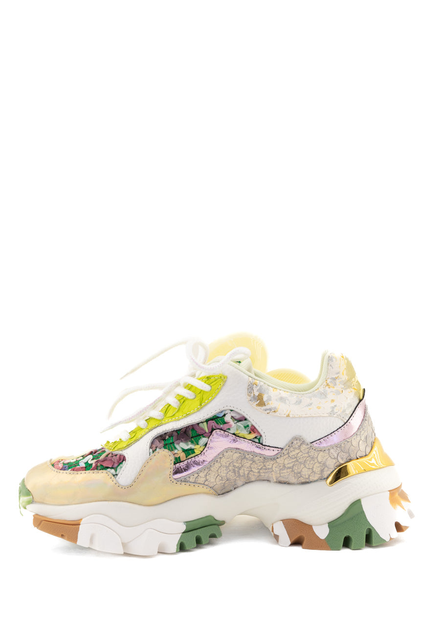 Sneaker C-Cloud multicolor gialla-verde-oro Cljd