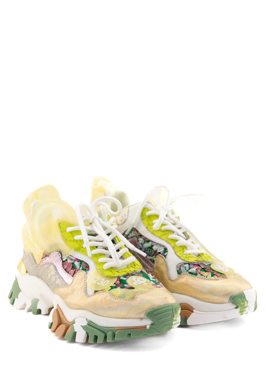 Sneaker C-Cloud multicolor gialla-verde-oro Cljd