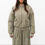 Bomber Donna Silence Limited Taupe in Nylon Tech – Giacca Tecnicolook Coordinata