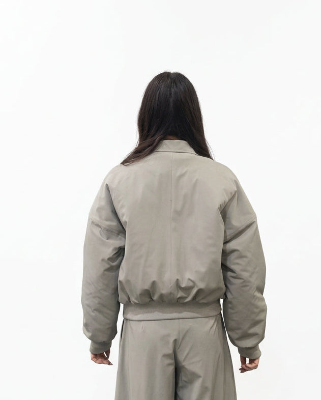 Bomber Donna Silence Limited Taupe in Nylon Tech – Giacca Tecnicolook Coordinata