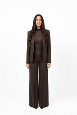 Blazer Donna Silence Limited Mono Raye GI5367COR – Giacca Sartoriale Monopetto Gessata con Revers a Lancia