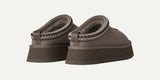 Ciabatte Sabot Donna UGG Tazz II Mustard Seed in Camoscio – Slipper Platform 4,4 cm foderate in Montone