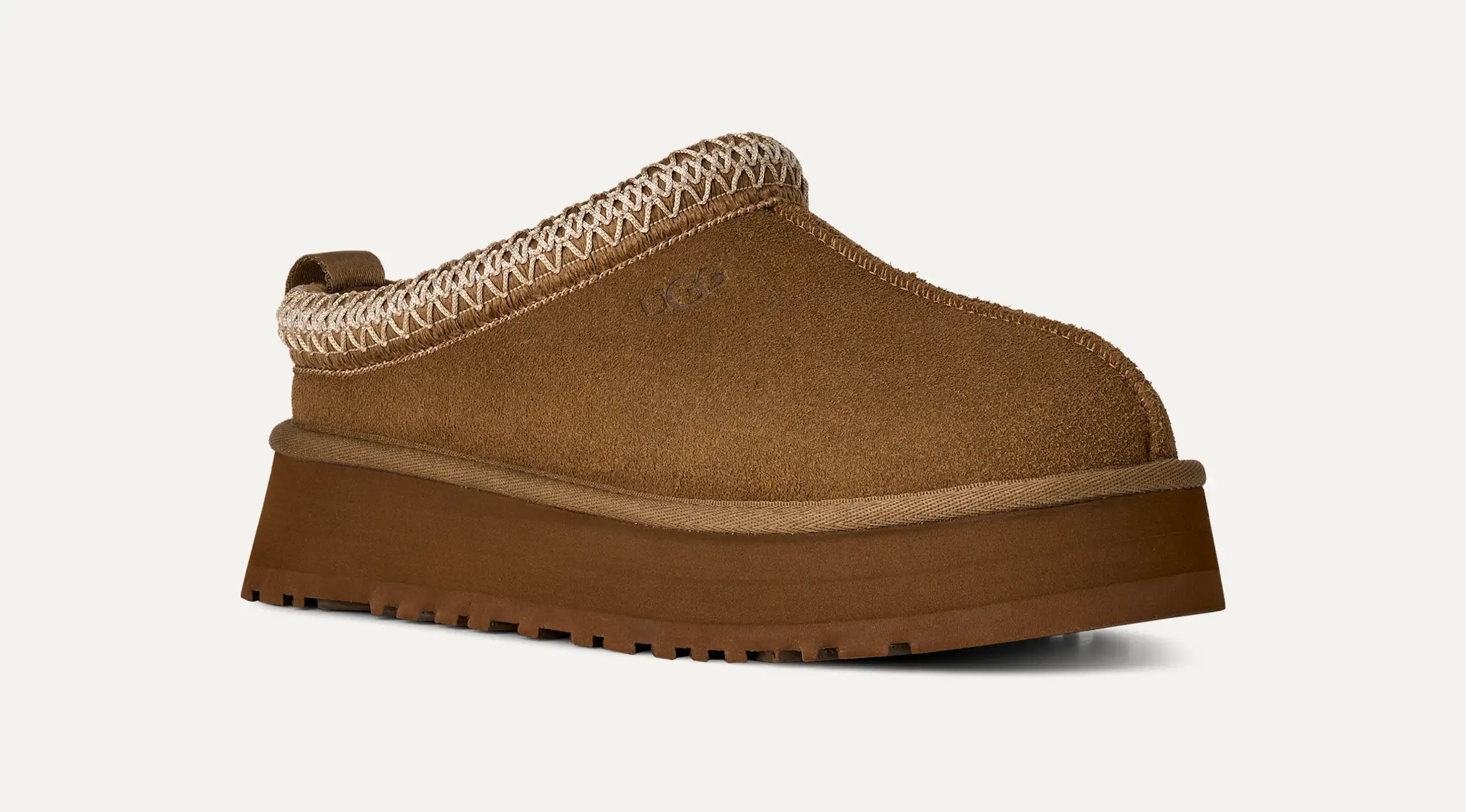 Ciabatte Sabot Donna UGG Tazz II Marrone in Camoscio – Slipper Platform 4,4 cm foderate in Montone