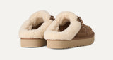 Ciabatte Sabot Donna UGG Lowmel Mule Chestnut in Camoscio – Sabot Chunky Slip-On con Fodera UGGplush e Montone
