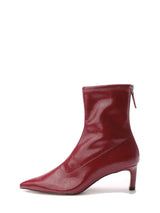 Tronchetti Donna Emanuélle Vee Bordeaux in Naplack – Stivaletti Punta Sfilata e Tacco Stiletto 5 cm con Zip Posteriore