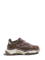 Sneakers Donna ASH Addict 01 in Pelle e camoscio Marrone e Rosa  – Scarpe Platform Suola 50 mm