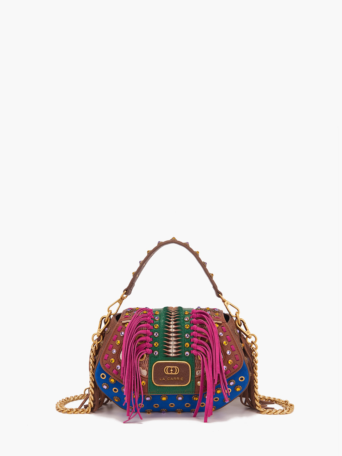 Borsa a Mano La Carrie Ficus Intrecciata Multi Color Estiva