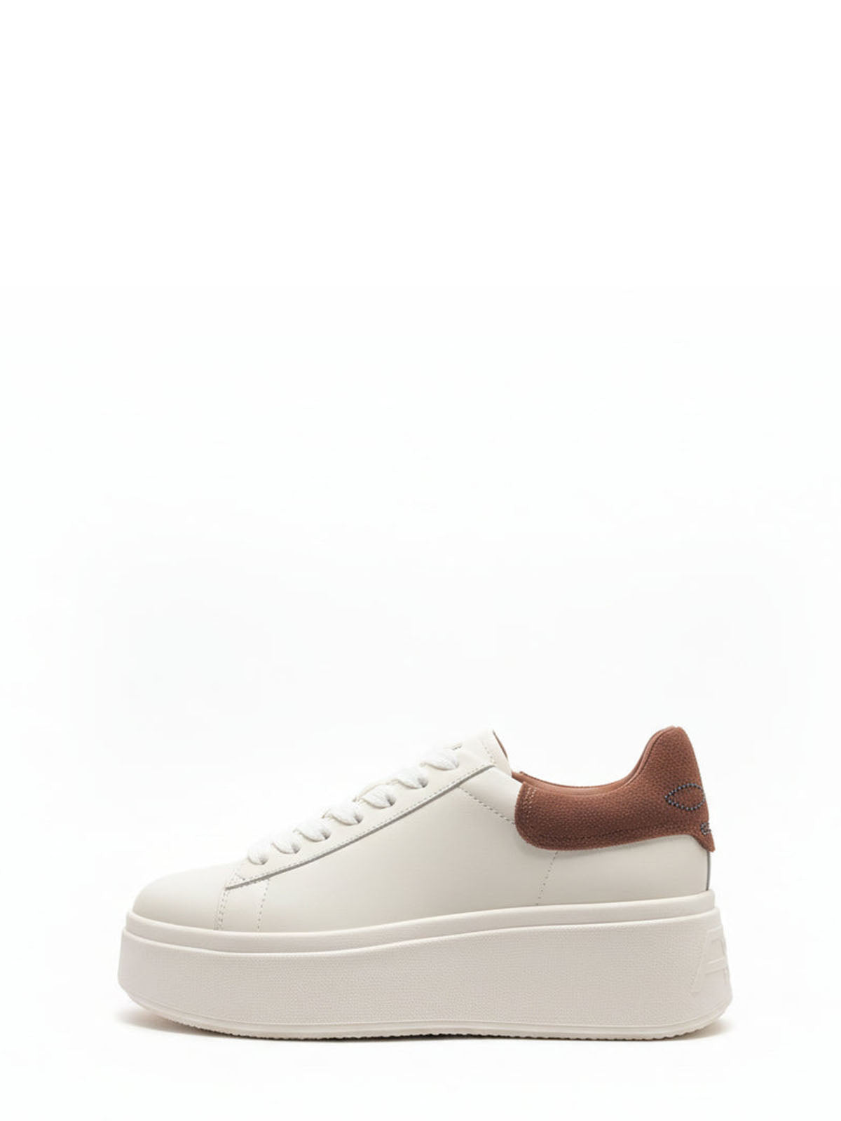 Ash Sneakers Moby Beige e Cuoio - Sneaker Platform Pelle e Camoscio | Peccatidistile