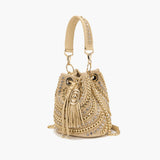 Borsa Secchiello La Carrie Mirror Natural con Dettagli a Specchio
