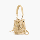 Borsa Secchiello La Carrie Mirror Natural con Dettagli a Specchio