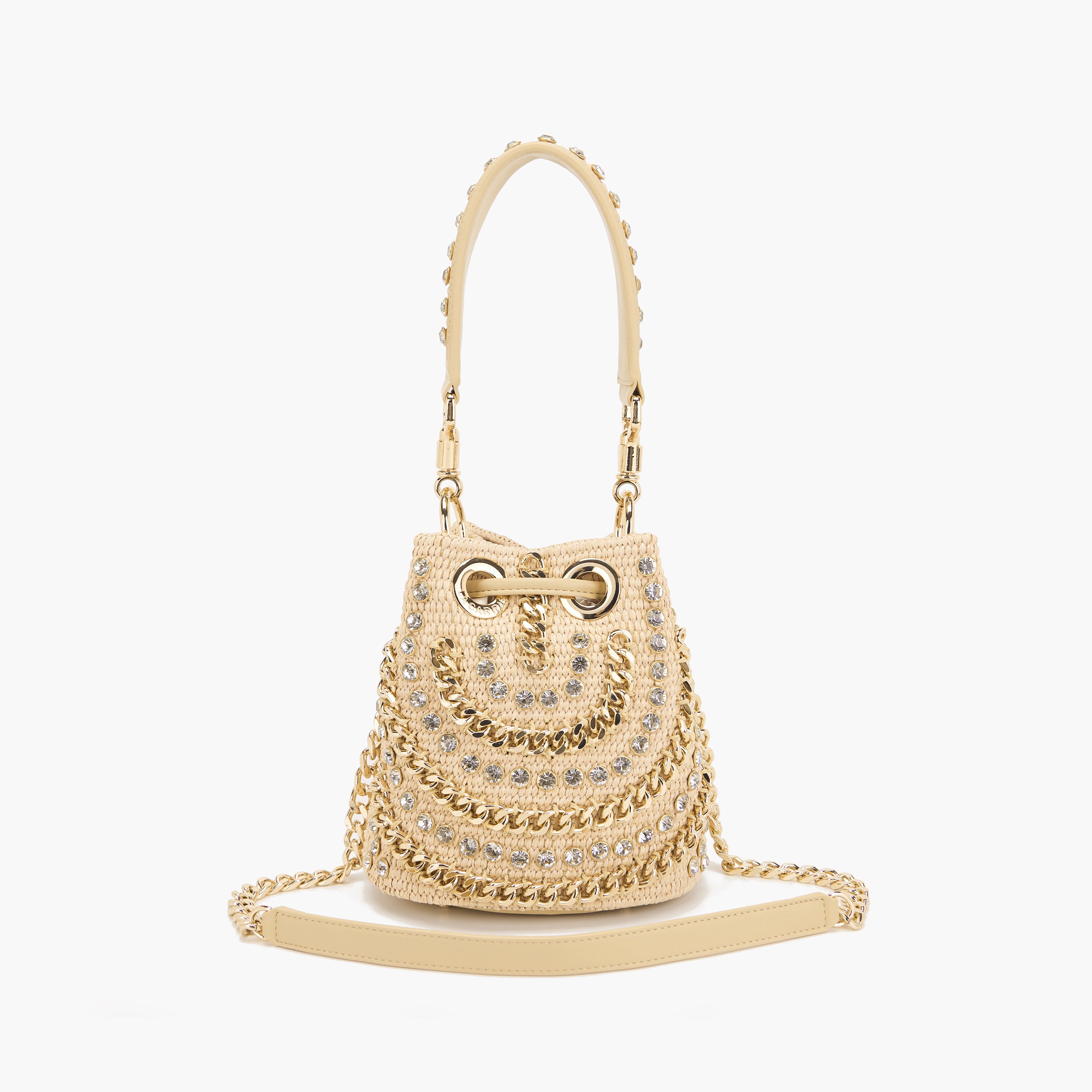 Borsa Secchiello La Carrie Mirror Natural con Dettagli a Specchio