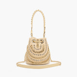 Borsa Secchiello La Carrie Mirror Natural con Dettagli a Specchio