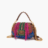 Borsa a Mano La Carrie Ficus Intrecciata Multi Color Estiva