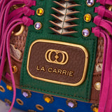 Borsa a Mano La Carrie Ficus Intrecciata Multi Color Estiva