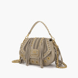 Borsa a mano taupe Etnic La Carrie