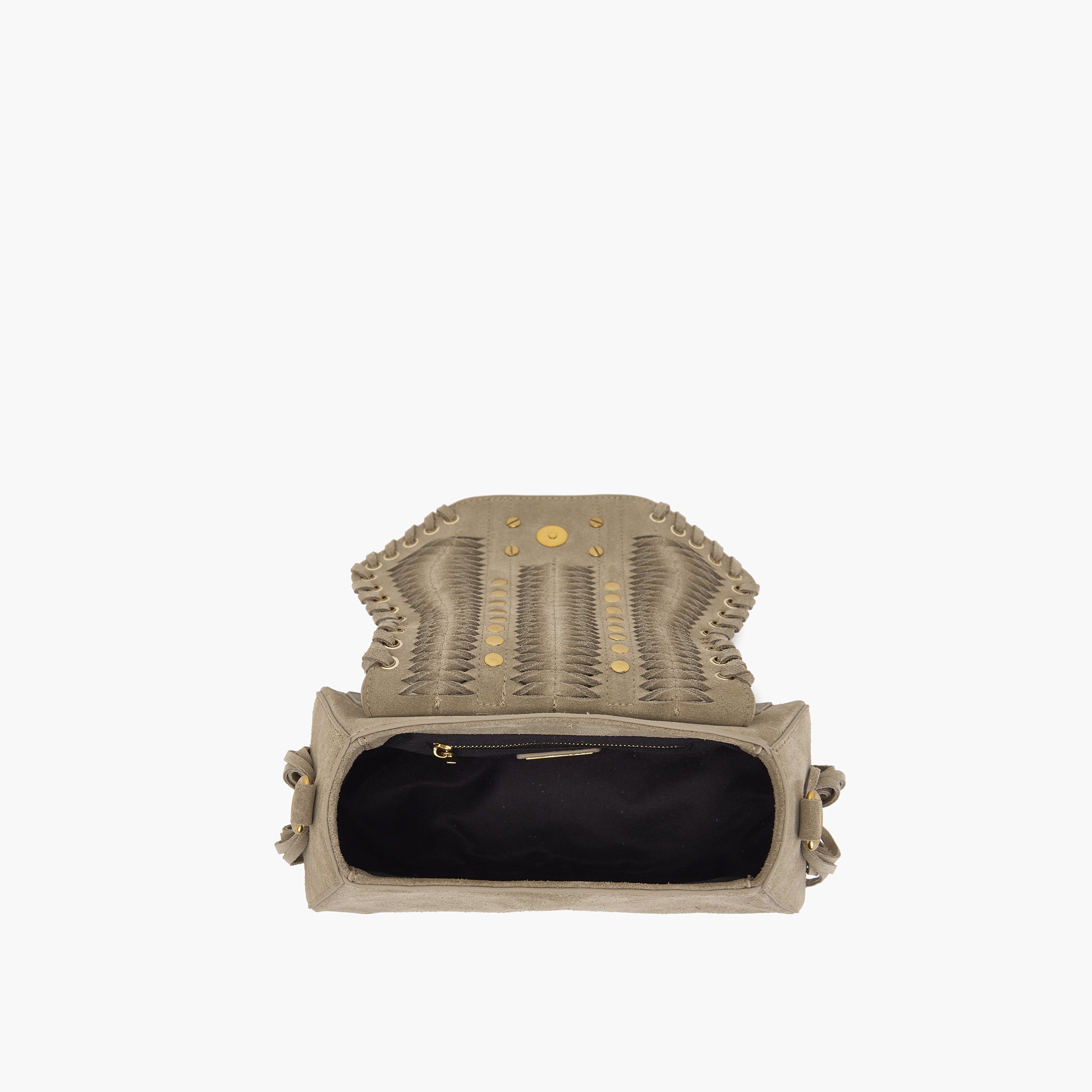 Borsa a mano taupe Etnic La Carrie