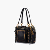 Borsa a spalla tessuto scozzese verde e nero  La Carrie