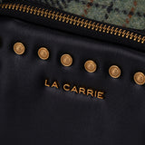 Borsa a spalla tessuto scozzese verde e nero  La Carrie