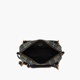Borsa a spalla tessuto scozzese verde e nero  La Carrie