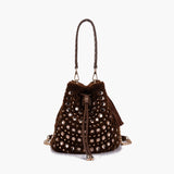 Secchiello Andromeda Fur Bucket marrone – La Carrie | Eco-Fur & Borchie