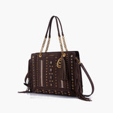 Shopping a spalla Marrone – La Carrie | Borchie, Frange & Zip