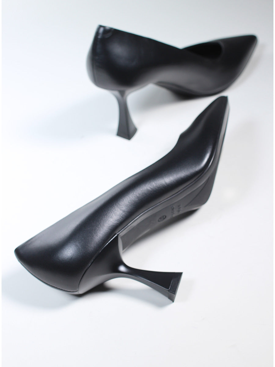 Décolleté JOLIE56 in pelle nera Sergio Levantesi