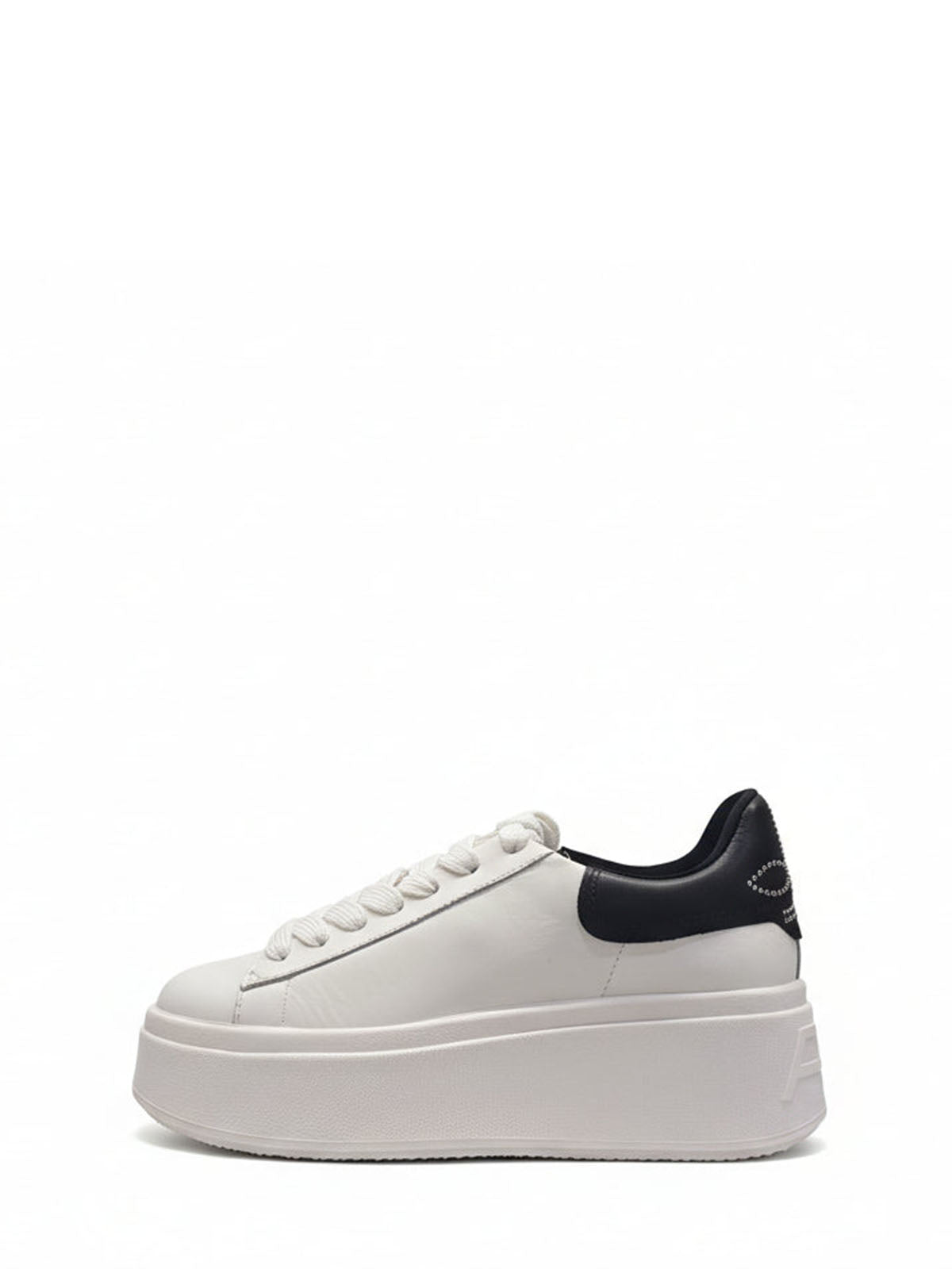 Ash Sneakers Moby Bianca e Nera - Sneaker Platform Pelle | Peccatidistile