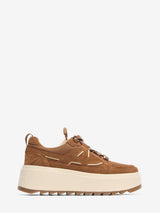 Sneakers Platform Donna ASH Movie Chestnut in Camoscio e Tessuto Marrone – Scarpe Chunky