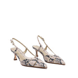 Slingback Sergio Levantesi Edda in Pelle Pitonata – Fascino Exotic e Comfort Artigianale