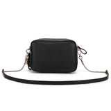 Borsa a Spalla La Carrie Solid Rettangolare in Ecopelle Nera con Borchie – Borsa Rock Chic