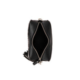 Borsa a Spalla La Carrie Solid Rettangolare in Ecopelle Nera con Borchie – Borsa Rock Chic