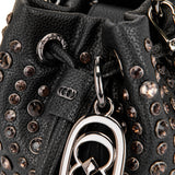 Borsa Secchiello La Carrie Andromeda in Ecopelle TPU – Borsa a Spalla con Borchie e Strass