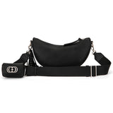 Borsa a Spalla La Carrie Solid in Ecopelle Nera con Borchie – Borsa Mezzaluna Rock